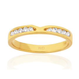 9ct Diamond V Shaped Cut Out Eternity Ring image