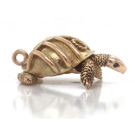 9ct Moving Turtle Charm image