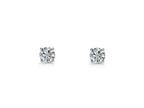 Ellani Stg CZ 5mm Earrings image