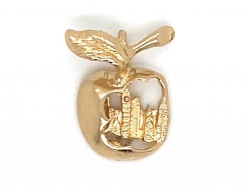 14ct Big Apple Cut Out Charm image