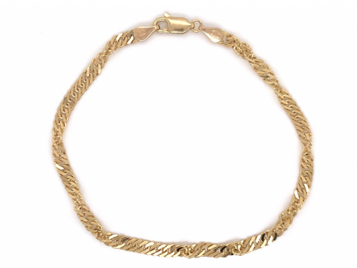 9ct 19cm Singapore Twist Bracelet image