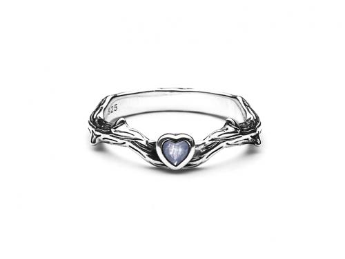 Stolen Girlfriends Club Baby Heart Ring - Blue Lace Agate image