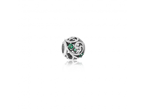 Evolve Stg CZ May Birthstone Bead image