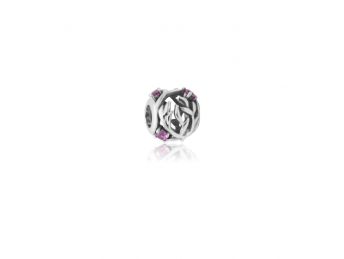 Evolve Stg CZ July Birthstone Bead image