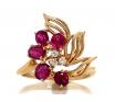 14ct Ruby Diamond Deco Ring image