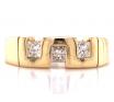 18ct Three Princess Cut Diamond Ring TDW 0.39ct image