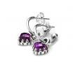 Stolen Girlfriends Club Stg Anchor Earrings - Dark Amethyst image