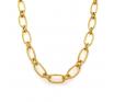 18ct 50cm Oval Textured Link Chain image