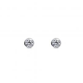 Ellani Stg CZ Rubover Earrings image