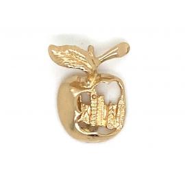 14ct Big Apple Cut Out Charm image