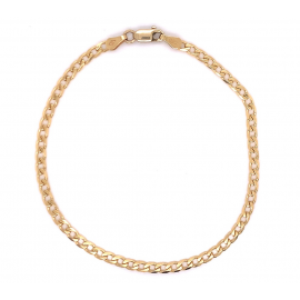 9ct 18cm Bevelled Edge Curb Bracelet image