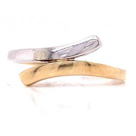 9ct Two Tone Crossover Ring image