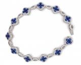 18ct White Gold Sapphire Diamond Bracelet TDW 1.29ct image