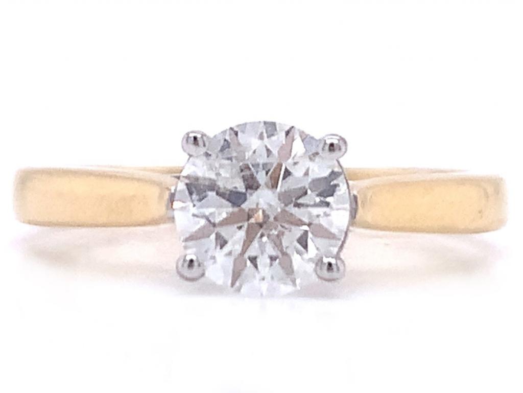 091151 18ct diamond solitaire ring tdw 1